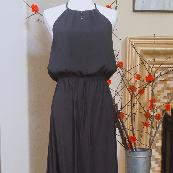 H&M Long haltered neck dress in woven fabric - Picture 5 of 8